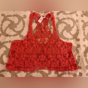 Coral Crop Top Large